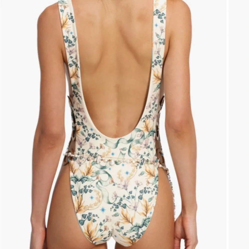 Agua Bendita Yara Solstice Reversible One-Piece Swimsuit, SIZE LARGE